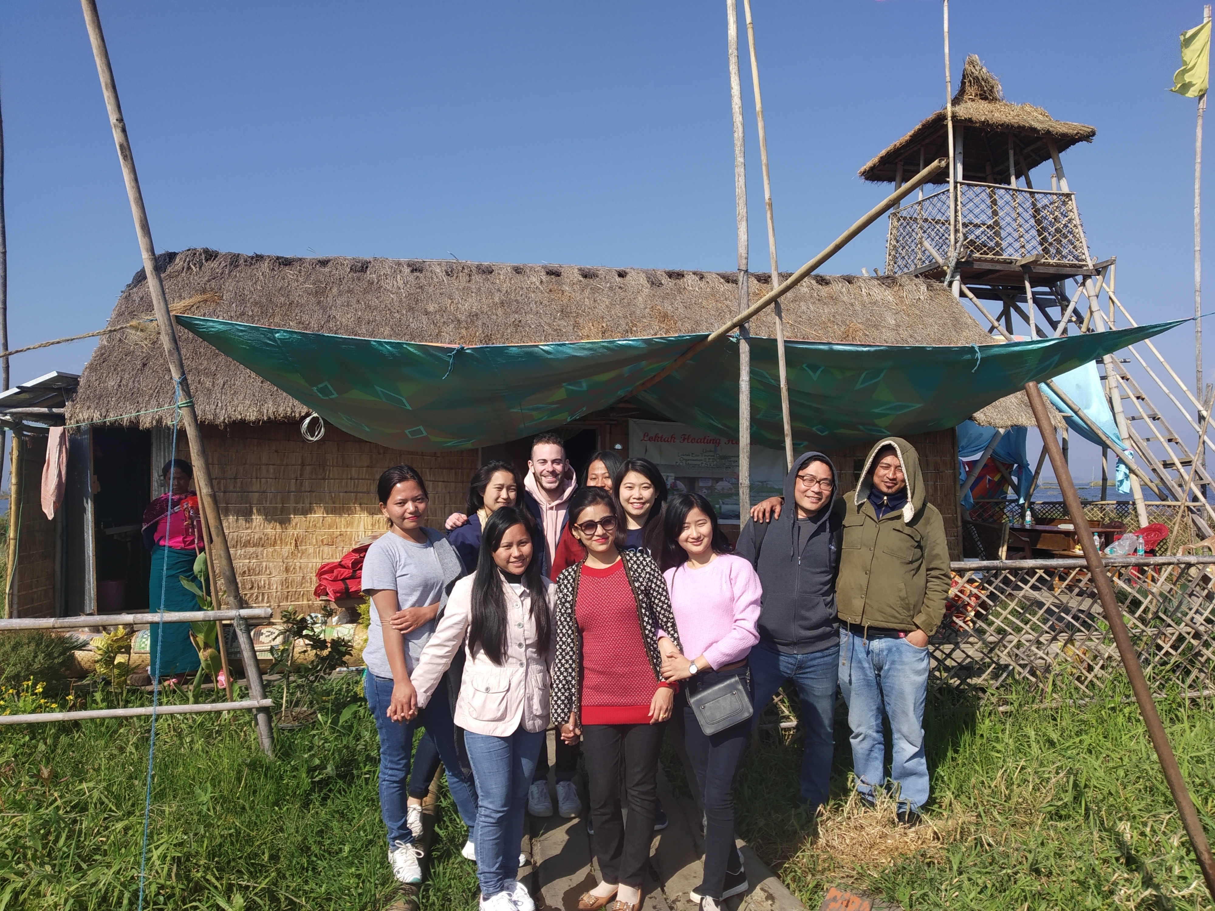 Floating hut Loktak lake