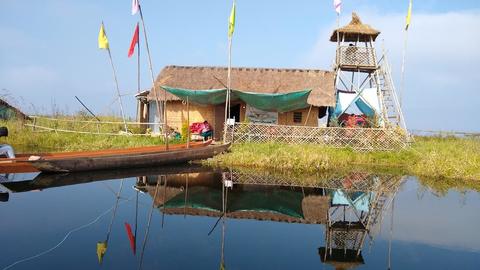 Floating hut - Loktak lake